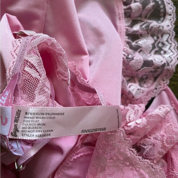 Sugar Thrills by DollsKill | NWT’s Y2K frilly lace sexy teddy romper - Picture 7 of 8